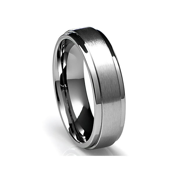6 or 9 mm Solid Titanium Brush Polish Unisex Ring Jewelry Wedding Band 